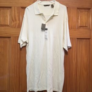 Axist NWT Ivory Ribbed Polo Shirt XXL